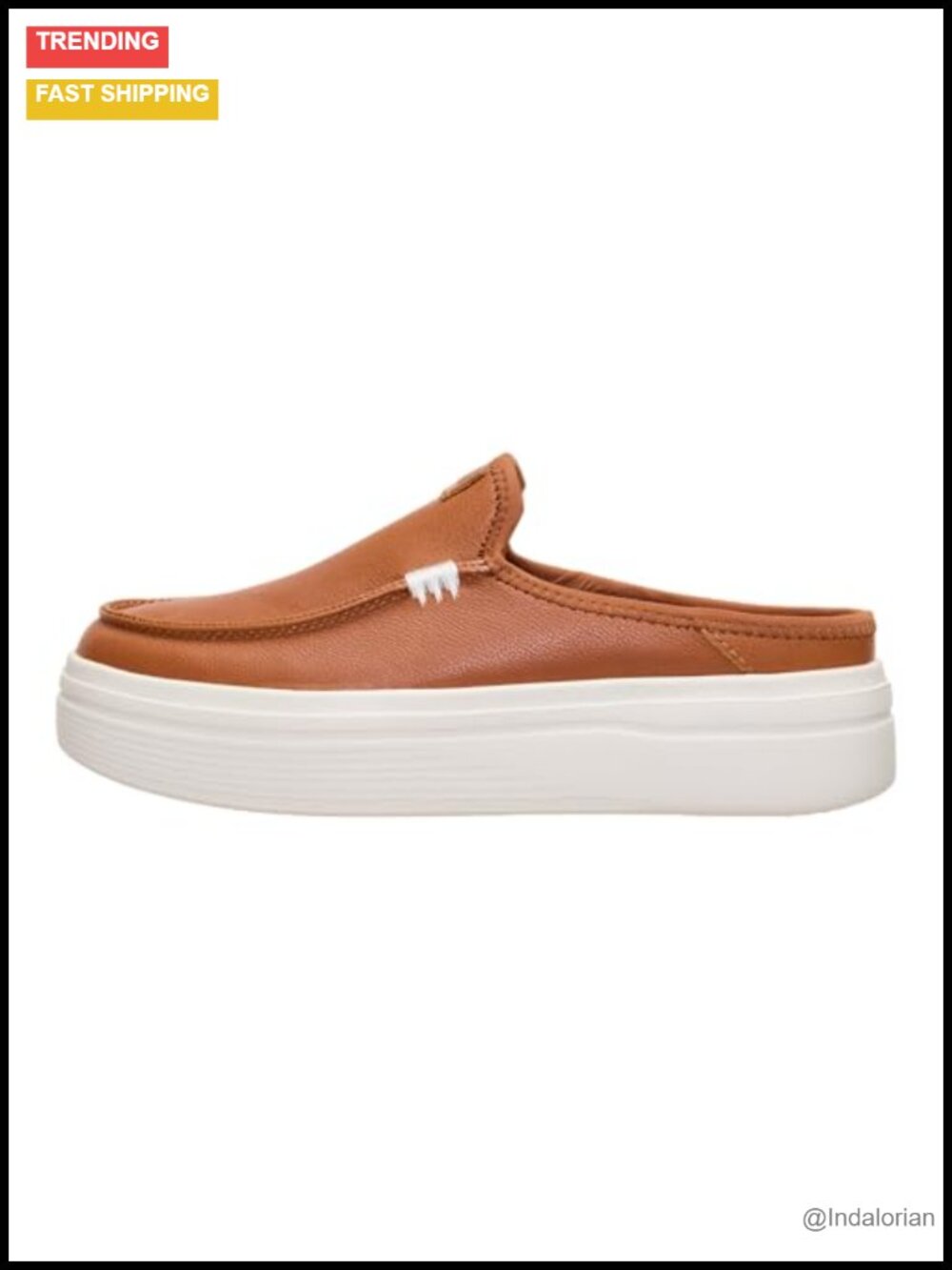 Suede Slip On Platform Mule Lightweight Cushioned Casual Shoe